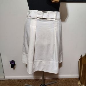 ZARA BASIC White Pleated Skirt
